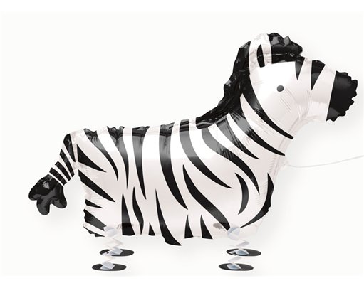 WALKING PET ZEBRA FOIL BALLOON