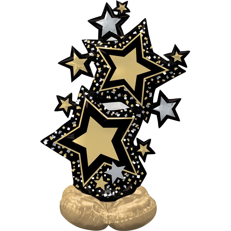 STAR CLUST BLACK & GOLD AIRLOONZ