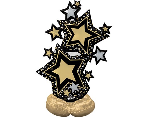 STAR CLUST BLACK & GOLD AIRLOONZ