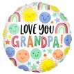 18in LOVE YOU GRANDPA FACES FOIL BALLOON