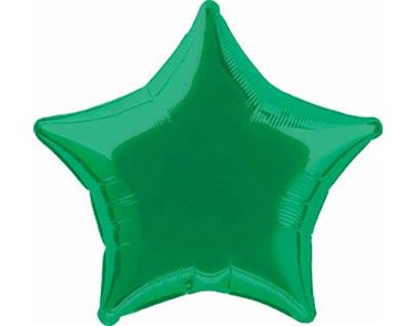 20in GREEN STAR FOIL BALLOON