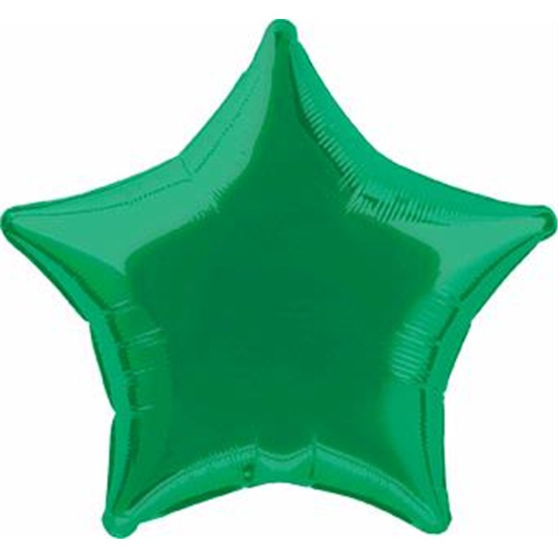 20in GREEN STAR FOIL BALLOON