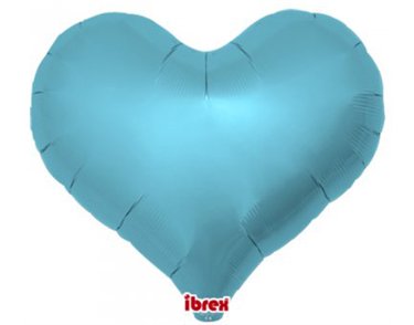 18in METALLIC LIGHT BLUE IBREX JELLY HEART 5S