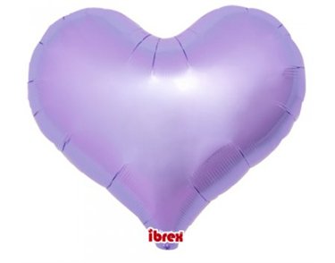 18in METALLIC LAVENDAR IBREX JELLY HEART 5S
