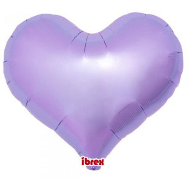 18in METALLIC LAVENDAR IBREX JELLY HEART 5S