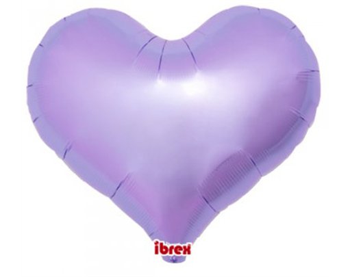 18in METALLIC LAVENDAR IBREX JELLY HEART 5S