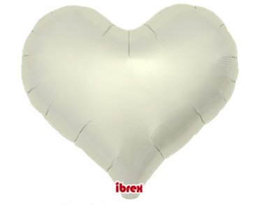 18in METALLIC IVORY IBREX JELLY HEART 5S
