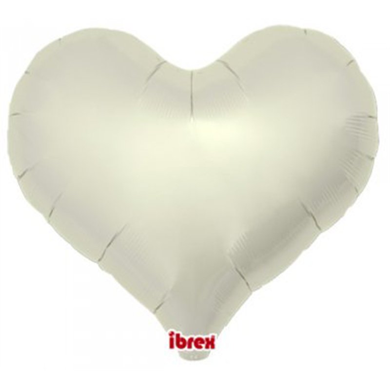 18in METALLIC IVORY IBREX JELLY HEART 5S