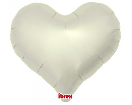 18in METALLIC IVORY IBREX JELLY HEART 5S