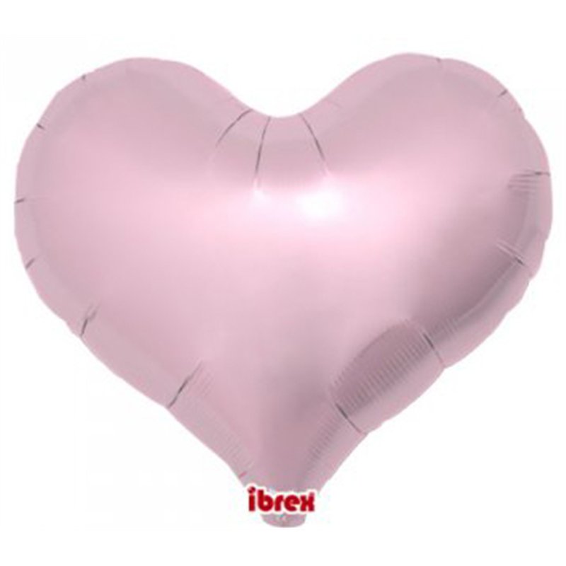 14in METALLIC LIGHT PINK IBREX JELLY HEART 5S