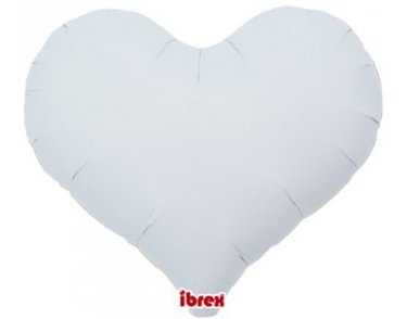14in WHITE IBREX JELLY HEART 5S