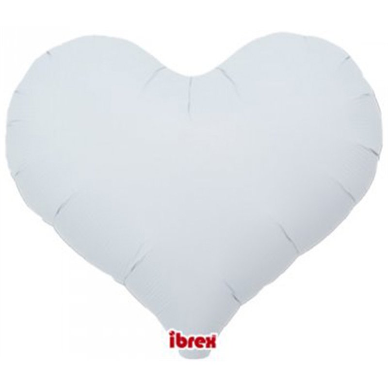 14in WHITE IBREX JELLY HEART 5S
