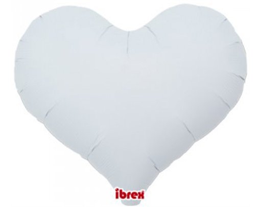 14in WHITE IBREX JELLY HEART 5S