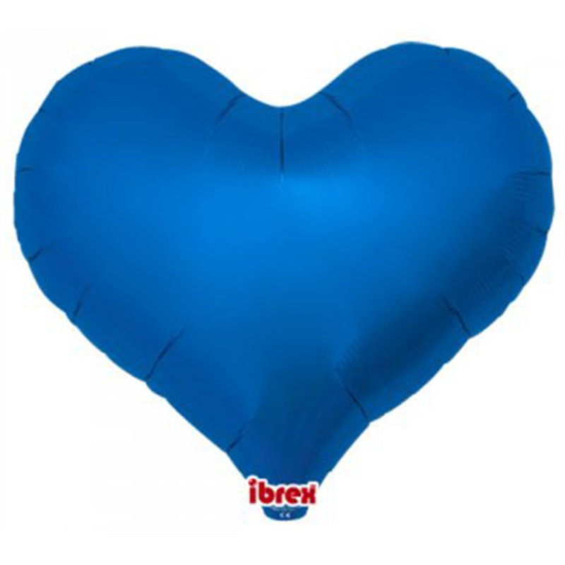 14in METALLIC BLUE IBREX JELLY HEART 5S