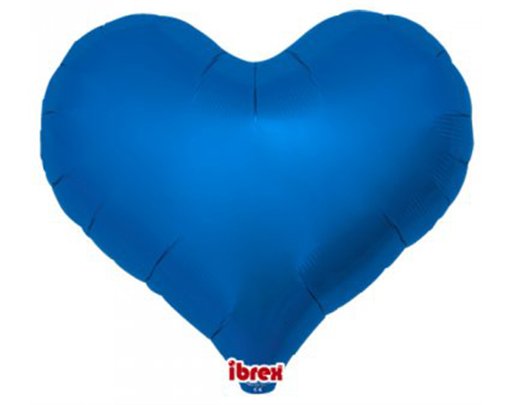 14in METALLIC BLUE IBREX JELLY HEART 5S