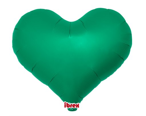14in METALLIC GREEN IBREX JELLY HEART 5S