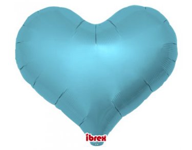 14in METALLIC LIGHT BLUE IBREX JELLY HEART 5S