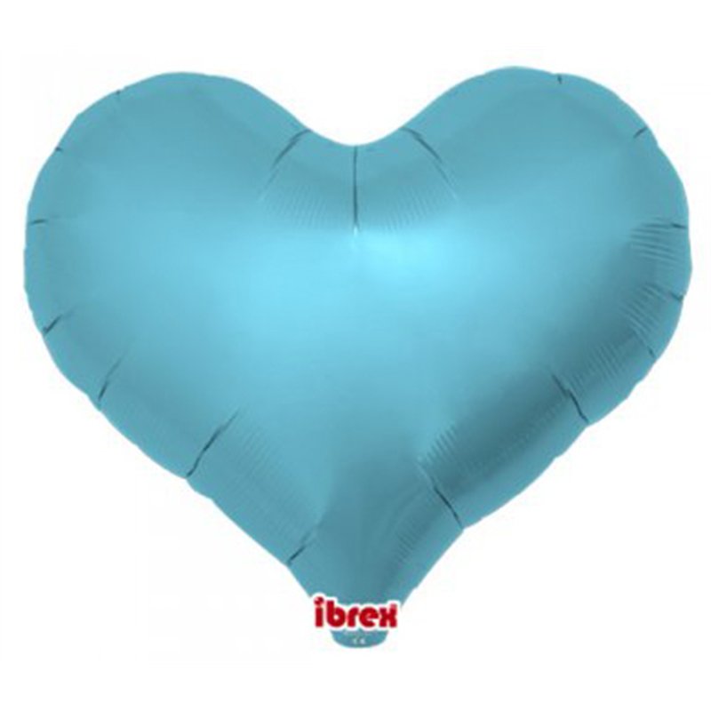 14in METALLIC LIGHT BLUE IBREX JELLY HEART 5S