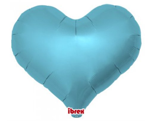 14in METALLIC LIGHT BLUE IBREX JELLY HEART 5S