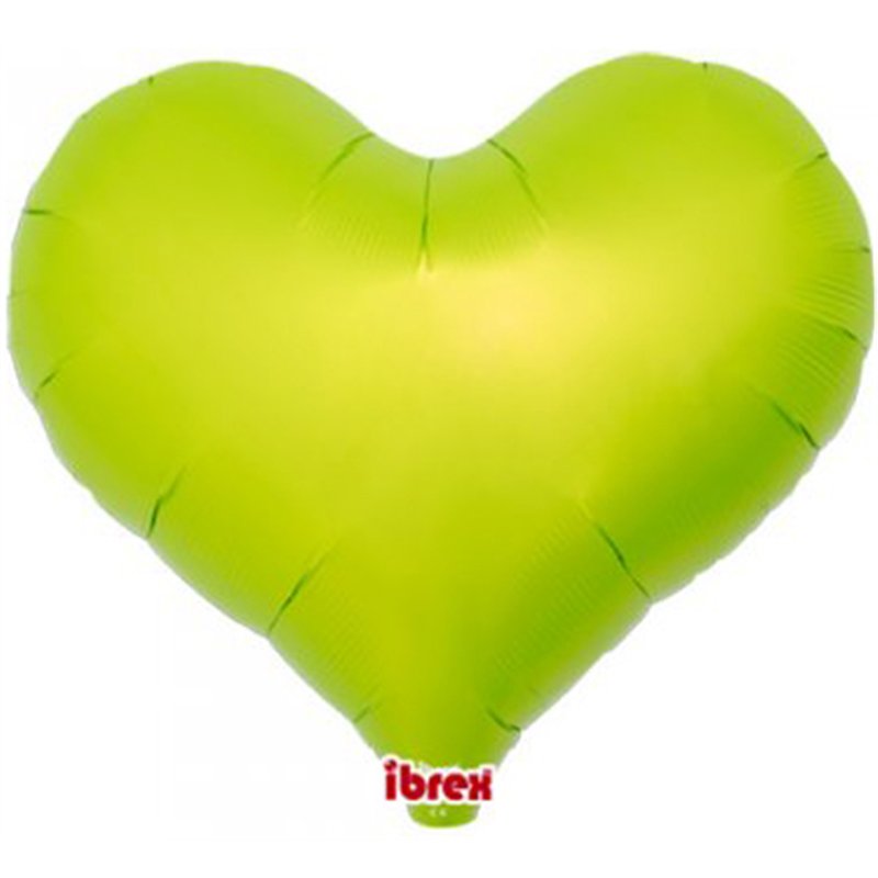 14in METALLIC LIME GREEN IBREX JELLY HEART 5S