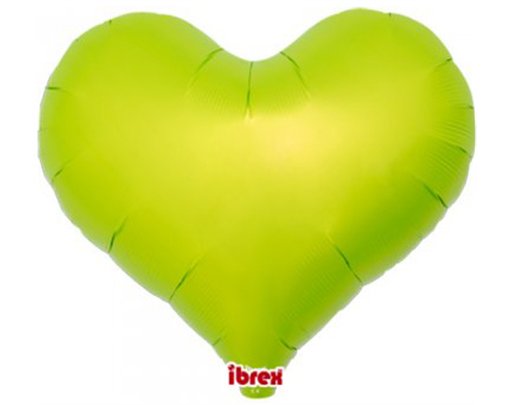 14in METALLIC LIME GREEN IBREX JELLY HEART 5S