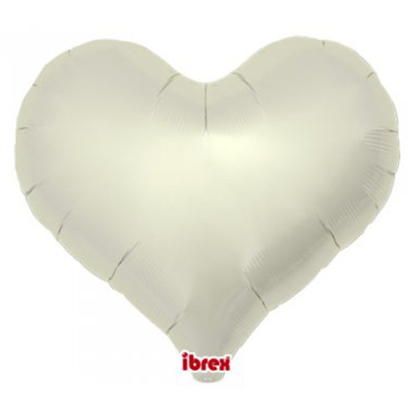14in METALLIC IVORY IBREX JELLY HEART 5S