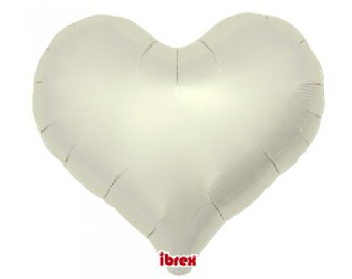 14in METALLIC IVORY IBREX JELLY HEART 5S