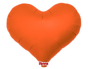 14in METALLIC ORANGE IBREX JELLY HEART 5S