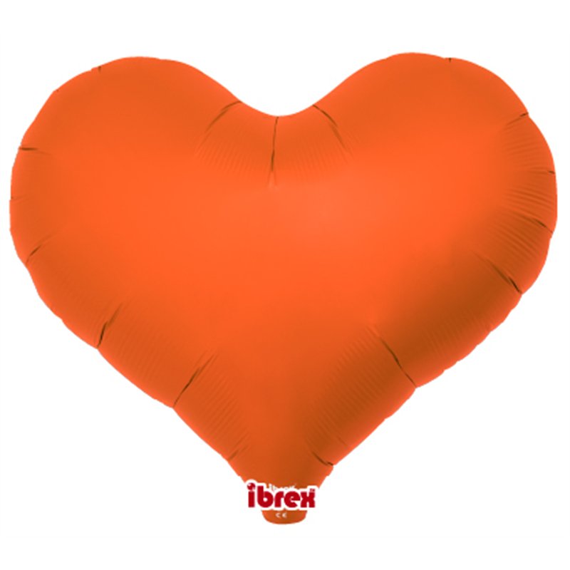 14in METALLIC ORANGE IBREX JELLY HEART 5S