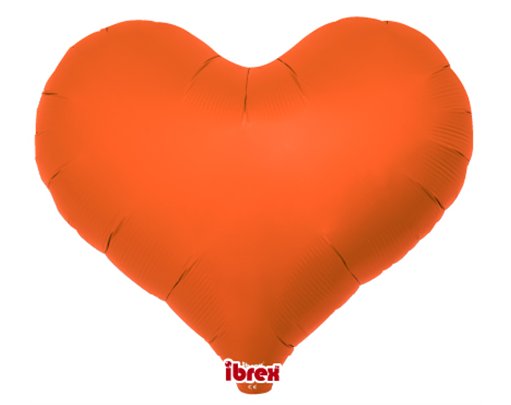 14in METALLIC ORANGE IBREX JELLY HEART 5S