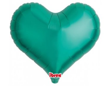 18in METALLIC GREEN IBREX JELLY HEART 5S