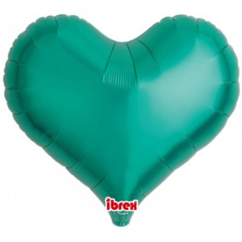 18in METALLIC GREEN IBREX JELLY HEART 5S
