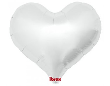 18in METALLIC SILVER IBREX JELLY HEART 5S