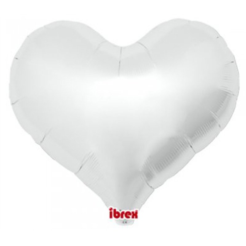 18in METALLIC SILVER IBREX JELLY HEART 5S