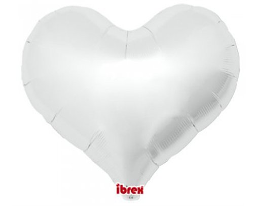 18in METALLIC SILVER IBREX JELLY HEART 5S
