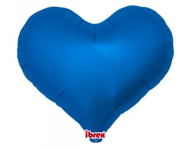 25in METALLIC BLUE IBREX JELLY HEART 5S