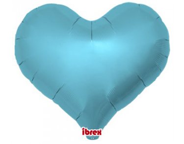 25in METALLIC LIGHT BLUE IBREX JELLY HEART 5S