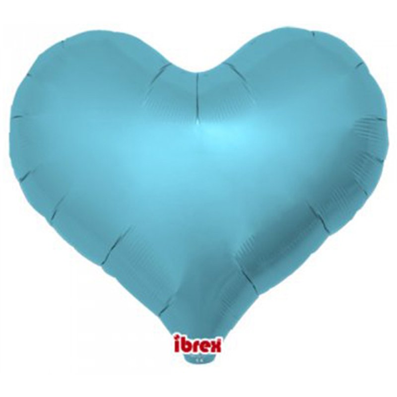25in METALLIC LIGHT BLUE IBREX JELLY HEART 5S