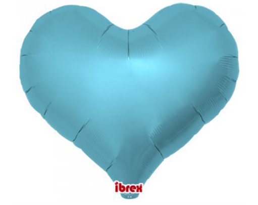 25in METALLIC LIGHT BLUE IBREX JELLY HEART 5S