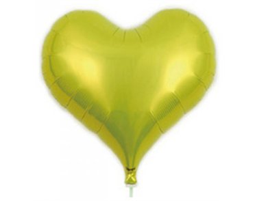 25in METALLIC LIME GREEN IBREX JELLY HEART 5S