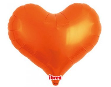 25in METALLIC ORANGE IBREX JELLY HEART 5S
