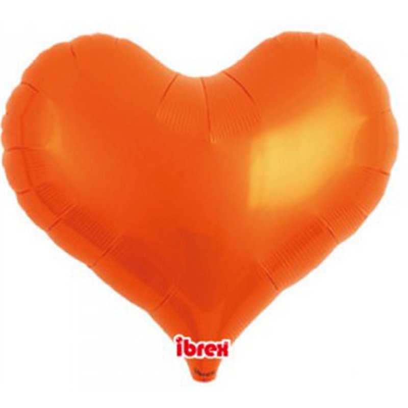 25in METALLIC ORANGE IBREX JELLY HEART 5S
