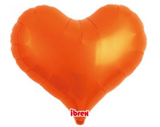 25in METALLIC ORANGE IBREX JELLY HEART 5S