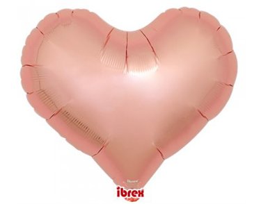 14in METALLIC ROSE GOLD IBREX JELLY HEART 5S