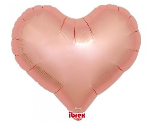 14in METALLIC ROSE GOLD IBREX JELLY HEART 5S