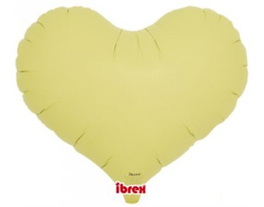 14in PASTEL YELLOW IBREX JELLY HEART 5S