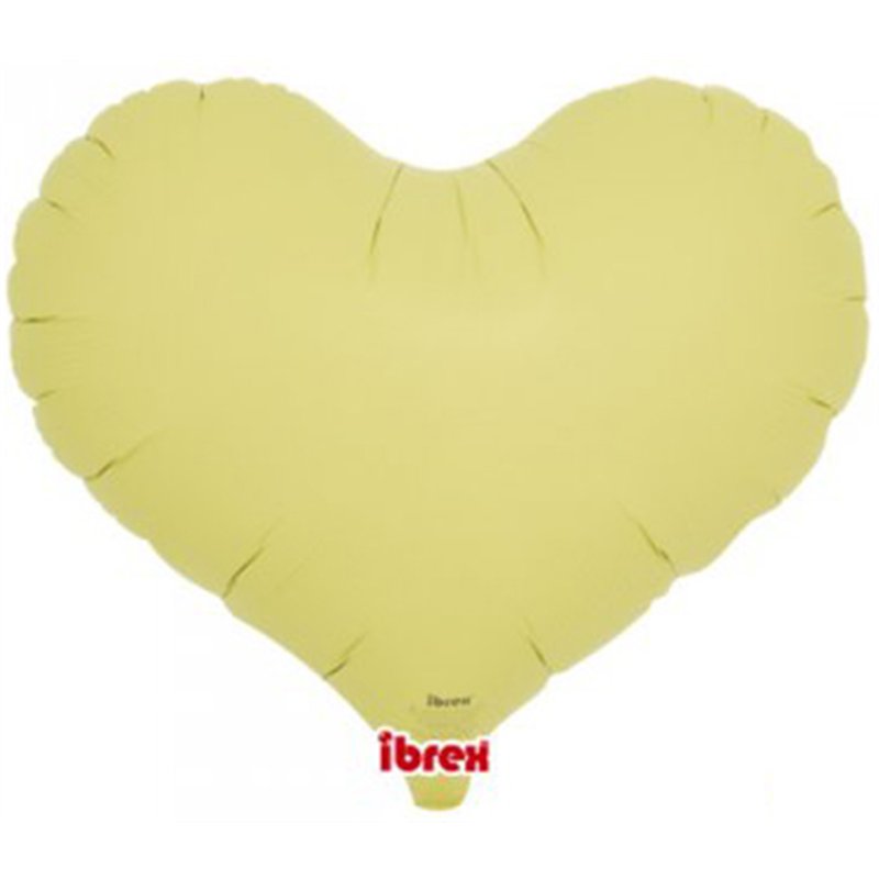 14in PASTEL YELLOW IBREX JELLY HEART 5S