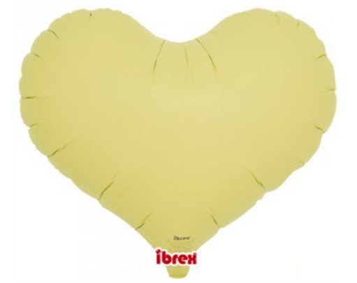 14in PASTEL YELLOW IBREX JELLY HEART 5S