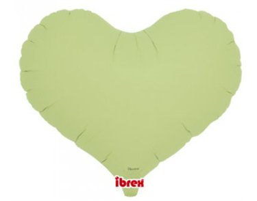 14in PASTEL GREEN IBREX JELLY HEART 5S