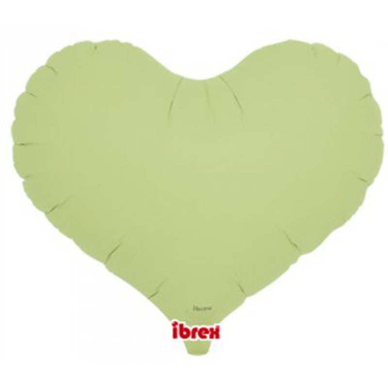 14in PASTEL GREEN IBREX JELLY HEART 5S